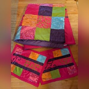 Vintage Y2K 2000s Seventeen Queen Bedding Set Comforter Pillow Shams